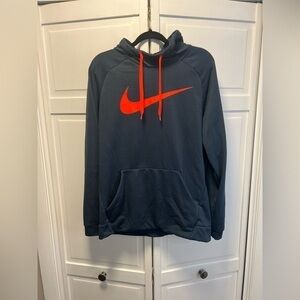 Nike Dri-Fit Pullover Sweatshirt With Hoodie Size Large Color Blue